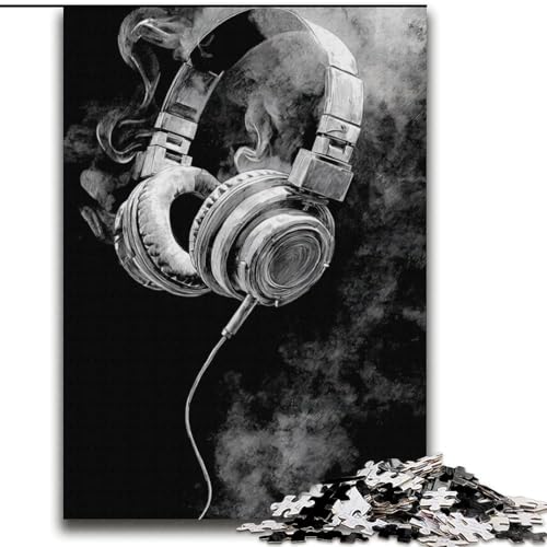 Puzzle für Erwachsene, 2000 Teile, Schwarz-Weiß-Kopfhörer, Dekomprimierendes intellektuelles Lernspielzeug, Lernspiel zum Geburtstag, Weihnachten, 70x100cm Puzzle für Erwachsene, 2000 Teile, Schwarz-Weiß-Kopfhörer, Dekomprimierendes intellektuelles Lernspielzeug, Lernspiel zum Geburtstag, Weihnachten, 70x100cm von LYXIANY