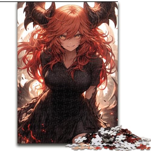 Puzzle für Erwachsene, Anime-Dämonenmädchen, Lernspielzeug für Erwachsene, ganze Familie ab 14 Jahren (Größe 50x75cm) von LYXIANY