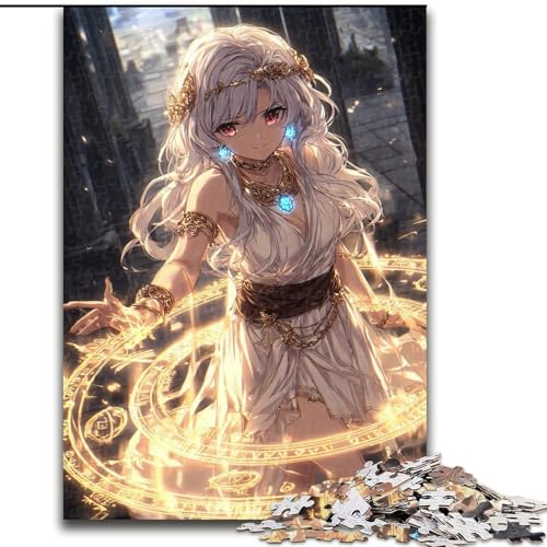 Puzzle für Erwachsene, Anime-Mädchen, Lernspielzeug für Erwachsene, ganze Familie ab 14 Jahren (Größe 26x38cm) von LYXIANY