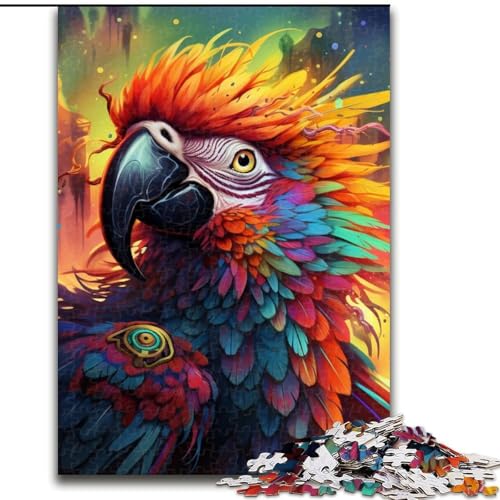 Puzzle für Erwachsene, Art Parrot Puzzle für Erwachsene, Größe: 50x75cm, für Reiseliebhaber und Paare, anspruchsvolles Spielzeug von LYXIANY