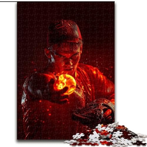 Puzzle für Erwachsene, Baseballspieler, Lernspielzeug für Kinder ab 14 Jahren, ganze Familie (Größe 50x75cm) von LYXIANY