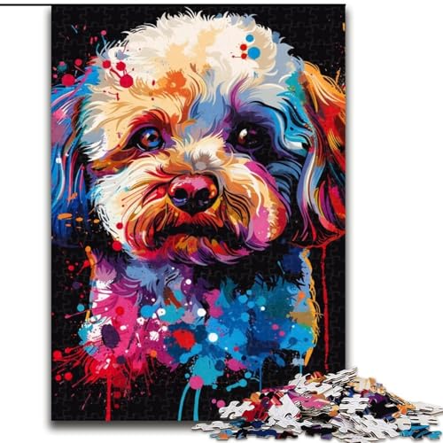 Puzzle für Erwachsene, Bichon Frisé, Puzzle für Erwachsene, Größe: 50x75cm, für Reiseliebhaber und Paare, anspruchsvolles Spielzeug von LYXIANY