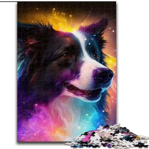 Puzzle für Erwachsene, Border Collie-Puzzle für Erwachsene, Größe: 50x75cm, für Reiseliebhaber und Paare, anspruchsvolles Spielzeug von LYXIANY