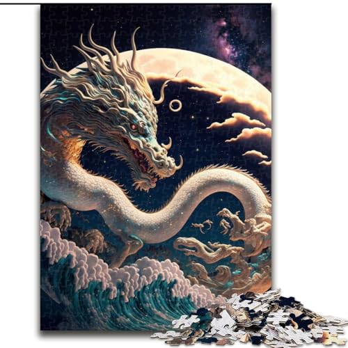 Puzzle für Erwachsene, Drachen, Lernspielzeug für Erwachsene, ganze Familie ab 14 Jahren (Größe 50x75cm) von LYXIANY