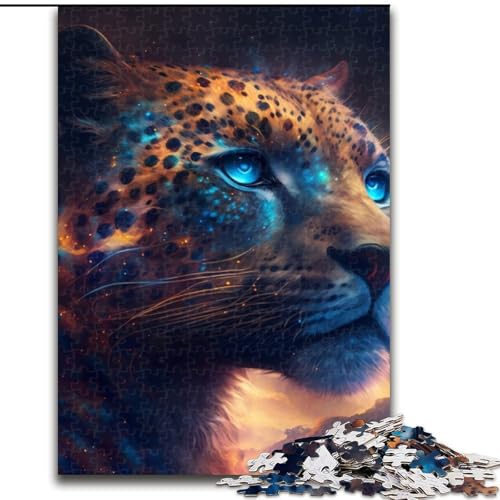 Puzzle für Erwachsene, Fantasie-Leoparden-Puzzle aus Holz, Größe: 50x75cm, anspruchsvolles Denkspiel für Teenager, unterhaltsames interaktives Spiel für die ganze Familie von LYXIANY