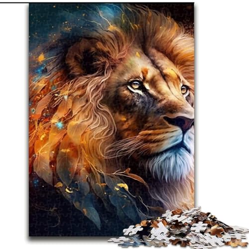 Puzzle für Erwachsene, Fantasie-Löwe, Kartonpuzzle, Größe: 38x26cm, anspruchsvolles Denkspiel für Teenager, unterhaltsames interaktives Spiel für die ganze Familie Puzzle für Erwachsene, Fantasie-Löwe, Kartonpuzzle, Größe: 38x26cm, anspruchsvolles Denkspiel für Teenager, unterhaltsames interaktives Spiel für die ganze Familie von LYXIANY