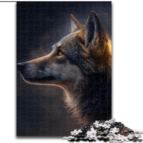 Puzzle für Erwachsene, Fantasy-Wolf-Puzzle aus Holz, Größe: 50x75cm, anspruchsvolles Denkspiel für Teenager, unterhaltsames interaktives Spiel für die ganze Familie von LYXIANY