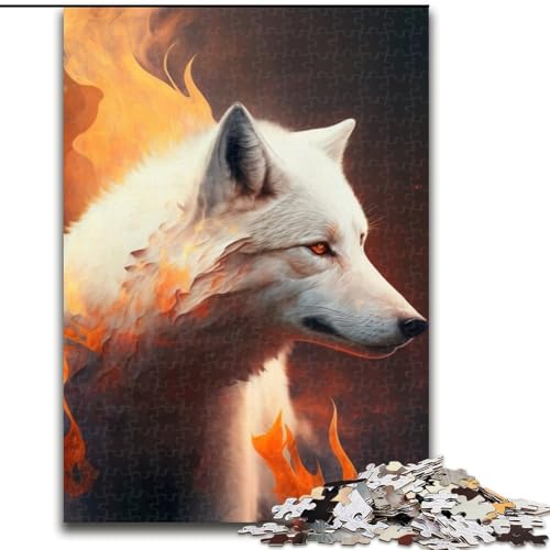 Puzzle für Erwachsene, Fantasy-Wolf-Puzzle aus Holz, Größe: 50x75cm, anspruchsvolles Denkspiel für Teenager, unterhaltsames interaktives Spiel für die ganze Familie von LYXIANY