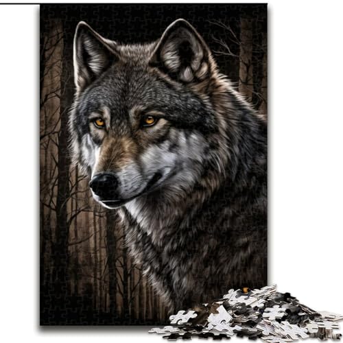 Puzzle für Erwachsene, Fantasy-Wolf-Puzzle aus Holz, Größe: 50x75cm, anspruchsvolles Denkspiel für Teenager, unterhaltsames interaktives Spiel für die ganze Familie von LYXIANY