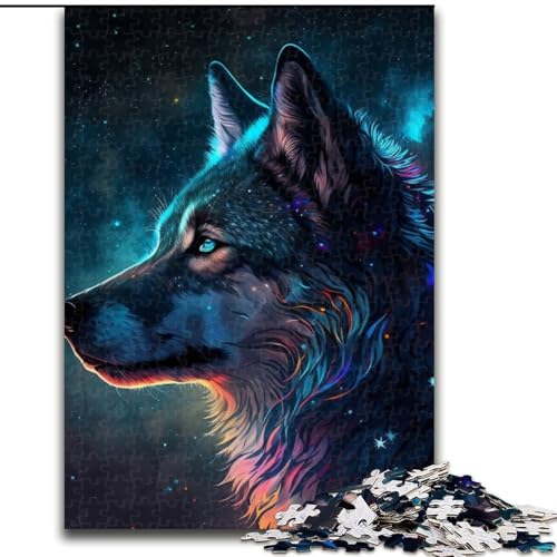 Puzzle für Erwachsene, Fantasy-Wolf-Puzzle aus Holz, Größe: 50x75cm, anspruchsvolles Denkspiel für Teenager, unterhaltsames interaktives Spiel für die ganze Familie von LYXIANY