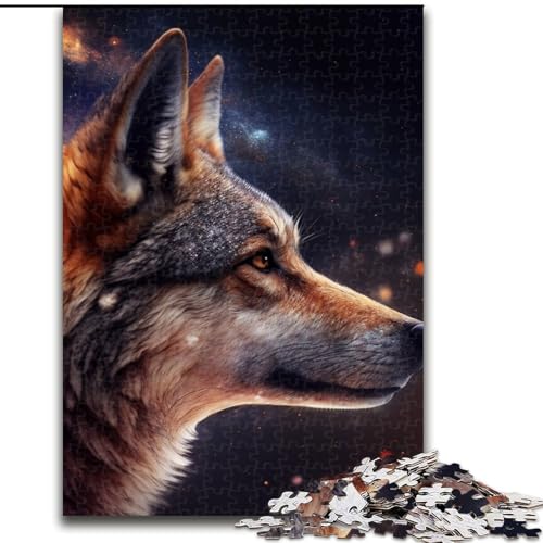 Puzzle für Erwachsene, Fantasy-Wolf-Puzzle aus Holz, Größe: 50x75cm, anspruchsvolles Denkspiel für Teenager, unterhaltsames interaktives Spiel für die ganze Familie von LYXIANY