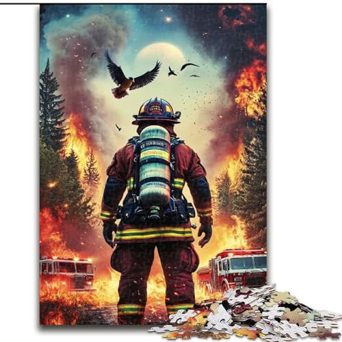 Puzzle für Erwachsene, Feuerwehr-Kunst, Lernspielzeug für Erwachsene, ganze Familie ab 14 Jahren (Größe 50x75cm) von LYXIANY