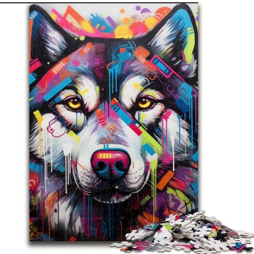 Puzzle für Erwachsene, Hyänen-Graffiti, Kartonpuzzle, Größe: 38x26cm, anspruchsvolles Denkspiel für Teenager, unterhaltsames interaktives Spiel für die ganze Familie Puzzle für Erwachsene, Hyänen-Graffiti, Kartonpuzzle, Größe: 38x26cm, anspruchsvolles Denkspiel für Teenager, unterhaltsames interaktives Spiel für die ganze Familie von LYXIANY