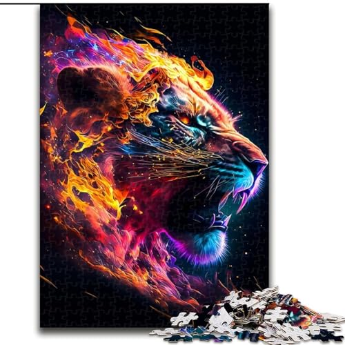 Puzzle für Erwachsene, Löwe, Lernspielzeug für Erwachsene, ganze Familie ab 14 Jahren (Größe 50x75cm) von LYXIANY