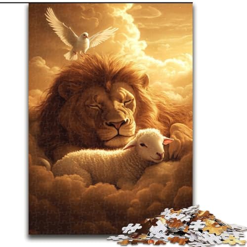 Puzzle für Erwachsene, Löwenkunst, Lernspielzeug für Kinder ab 14 Jahren, ganze Familie (Größe 50x75cm) von LYXIANY