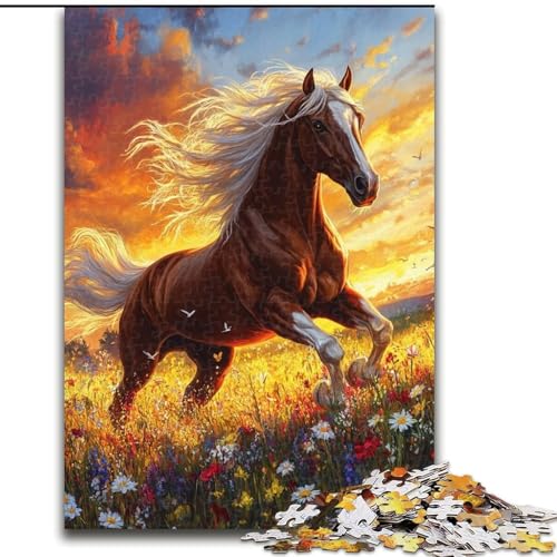 Puzzle für Erwachsene, Pferde auf der Wiese, helfen dem Gehirn, süchtig machendes Spielzeug zur Förderung der Geduld, Geschenk zum Geburtstag, 26x38cm Puzzle für Erwachsene, Pferde auf der Wiese, helfen dem Gehirn, süchtig machendes Spielzeug zur Förderung der Geduld, Geschenk zum Geburtstag, 26x38cm von LYXIANY