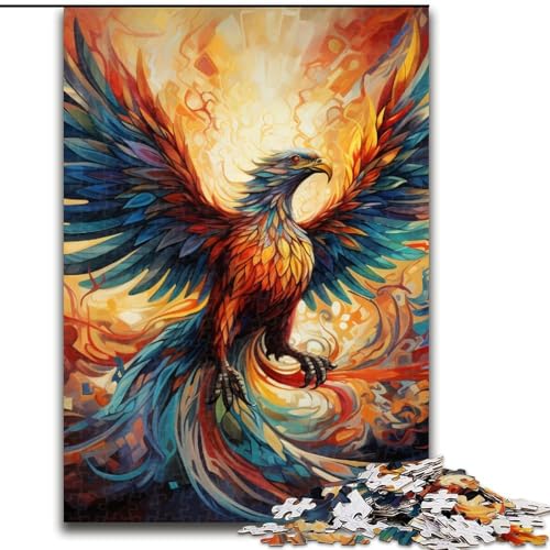 Puzzle für Erwachsene, Psychedelischer Phönixvogel, Puzzle für Erwachsene, Größe: 50x75cm, für Reiseliebhaber und Paare, anspruchsvolles Spielzeug von LYXIANY