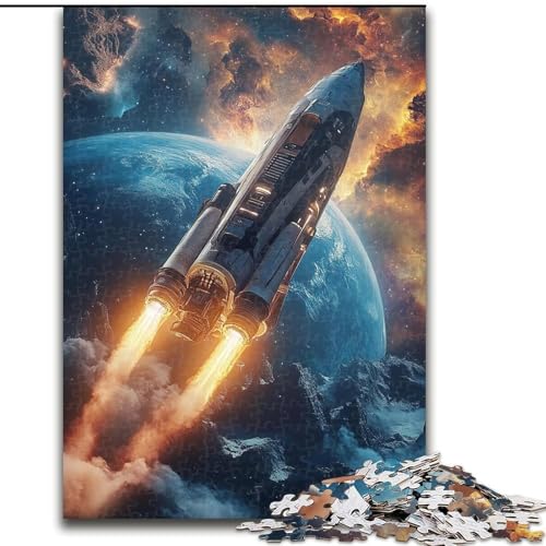 Puzzle für Erwachsene, Rakete, Lernspielzeug für Erwachsene, ganze Familie ab 14 Jahren (Größe 26x38cm) von LYXIANY