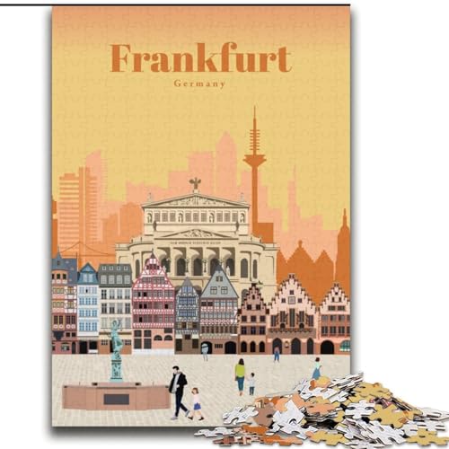 Puzzle für Erwachsene, Reise nach Frankfurt, für Kinder ab 14 Jahren, jedes Teil ist einzigartig – lustiges und herausforderndes Spiel für die ganze Familie, tolles Geschenk, 75x100cm Puzzle für Erwachsene, Reise nach Frankfurt, für Kinder ab 14 Jahren, jedes Teil ist einzigartig – lustiges und herausforderndes Spiel für die ganze Familie, tolles Geschenk, 75x100cm von LYXIANY