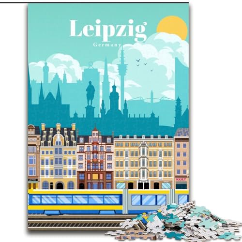 Puzzle für Erwachsene, Reise nach Leipzig, für Kinder ab 14 Jahren, jedes Teil ist einzigartig – lustiges und herausforderndes Spiel für die ganze Familie, tolles Geschenk, 26x38cm Puzzle für Erwachsene, Reise nach Leipzig, für Kinder ab 14 Jahren, jedes Teil ist einzigartig – lustiges und herausforderndes Spiel für die ganze Familie, tolles Geschenk, 26x38cm von LYXIANY