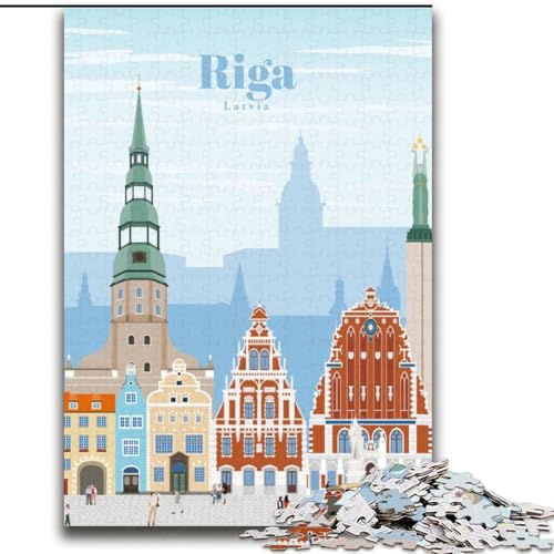 Puzzle für Erwachsene, Reise nach Riga, für Kinder ab 14 Jahren, jedes Teil ist einzigartig – lustiges und herausforderndes Spiel für die ganze Familie, tolles Geschenk, 75x100cm Puzzle für Erwachsene, Reise nach Riga, für Kinder ab 14 Jahren, jedes Teil ist einzigartig – lustiges und herausforderndes Spiel für die ganze Familie, tolles Geschenk, 75x100cm von LYXIANY