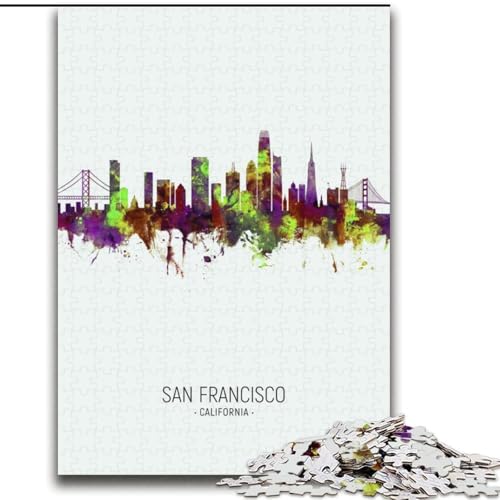 Puzzle für Erwachsene, Reise nach San Francisco, für Kinder ab 14 Jahren, jedes Teil ist einzigartig – lustiges und herausforderndes Spiel für die ganze Familie, tolles Geschenk, 75x100cm Puzzle für Erwachsene, Reise nach San Francisco, für Kinder ab 14 Jahren, jedes Teil ist einzigartig – lustiges und herausforderndes Spiel für die ganze Familie, tolles Geschenk, 75x100cm von LYXIANY
