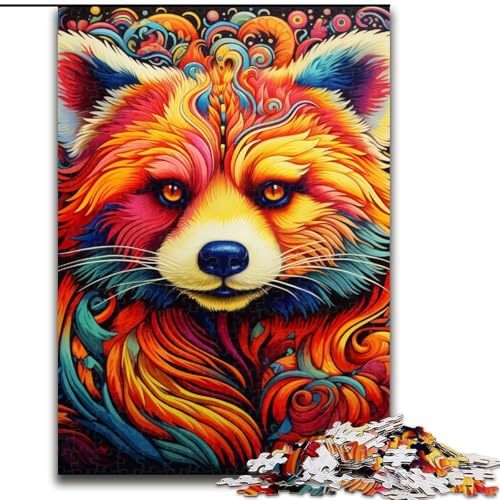 Puzzle für Erwachsene, Tierpuzzle mit rotem Panda, Größe: 50x75cm, für Reiseliebhaber und Paare, anspruchsvolles Spielzeug von LYXIANY