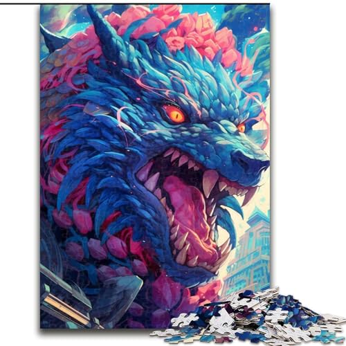 Puzzle für Erwachsene, riesiges Wolfsmonster, Lernspielzeug für Erwachsene, ganze Familie ab 14 Jahren (Größe 50x75cm) von LYXIANY