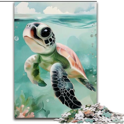 Puzzle für Erwachsene,1000 Teile,Aquarellschildkröte,aus Holz,perfekte DIY-Kunstdekoration oder Geburtstagsgeschenk,50x75cm,Spaß beim Basteln für die ganze Familie,perfekt für Geburtstage,Feiertage Puzzle für Erwachsene,1000 Teile,Aquarellschildkröte,aus Holz,perfekte DIY-Kunstdekoration oder Geburtstagsgeschenk,50x75cm,Spaß beim Basteln für die ganze Familie,perfekt für Geburtstage,Feiertage von LYXIANY