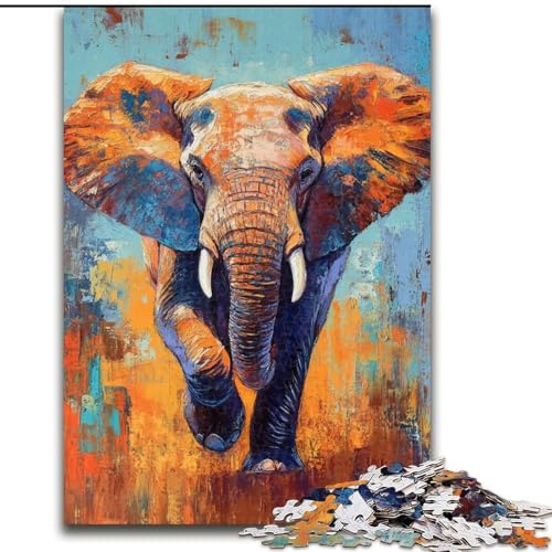 Puzzle für Erwachsene,1000 Teile,Elefanten-Ölgemälde aus Holz,perfekte DIY-Kunstdekoration oder Geburtstagsgeschenk,50x75cm,Spaß beim Basteln für die ganze Familie,perfekt für Geburtstage,Feiertage Puzzle für Erwachsene,1000 Teile,Elefanten-Ölgemälde aus Holz,perfekte DIY-Kunstdekoration oder Geburtstagsgeschenk,50x75cm,Spaß beim Basteln für die ganze Familie,perfekt für Geburtstage,Feiertage von LYXIANY