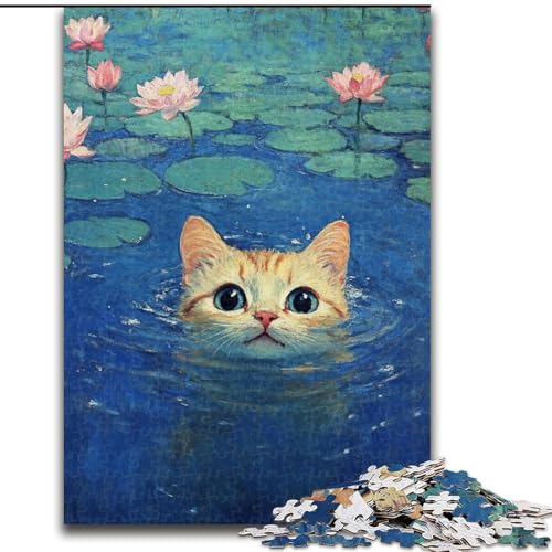 Puzzle für Erwachsene,1000 Teile,Katze am Teich,aus Holz,perfekte DIY-Kunstdekoration oder Geburtstagsgeschenk,Größe 50x75cm,Spaß beim Basteln für die ganze Familie,perfekt für Geburtstage,Feiertage Puzzle für Erwachsene,1000 Teile,Katze am Teich,aus Holz,perfekte DIY-Kunstdekoration oder Geburtstagsgeschenk,Größe 50x75cm,Spaß beim Basteln für die ganze Familie,perfekt für Geburtstage,Feiertage von LYXIANY