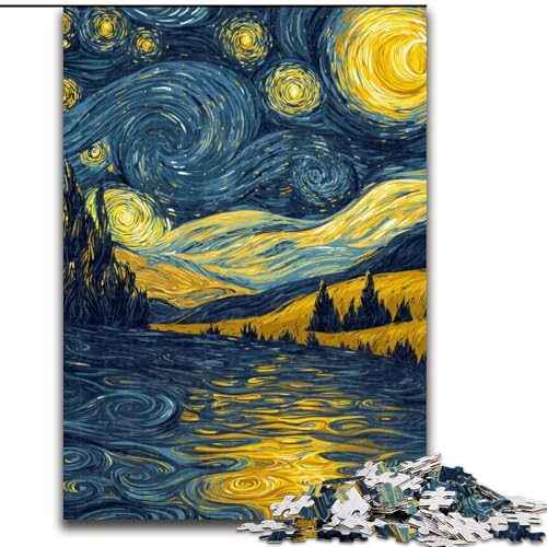 Puzzle für Erwachsene,1000 Teile,Nachthimmel von Van Gogh,aus Holz,perfekte DIY-Kunstdekoration oder Geburtstagsgeschenk,Spaß beim Basteln für die ganze Familie,perfekt für Geburtstage,Feiertage Puzzle für Erwachsene,1000 Teile,Nachthimmel von Van Gogh,aus Holz,perfekte DIY-Kunstdekoration oder Geburtstagsgeschenk,Spaß beim Basteln für die ganze Familie,perfekt für Geburtstage,Feiertage von LYXIANY