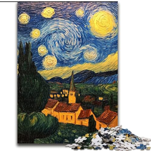 Puzzle für Erwachsene,1000 Teile,Sternennacht-Land,aus Holz,perfekte DIY-Kunstdekoration oder Geburtstagsgeschenk,50x75cm,Spaß beim Basteln für die ganze Familie,perfekt für Geburtstage,Feiertage Puzzle für Erwachsene,1000 Teile,Sternennacht-Land,aus Holz,perfekte DIY-Kunstdekoration oder Geburtstagsgeschenk,50x75cm,Spaß beim Basteln für die ganze Familie,perfekt für Geburtstage,Feiertage von LYXIANY
