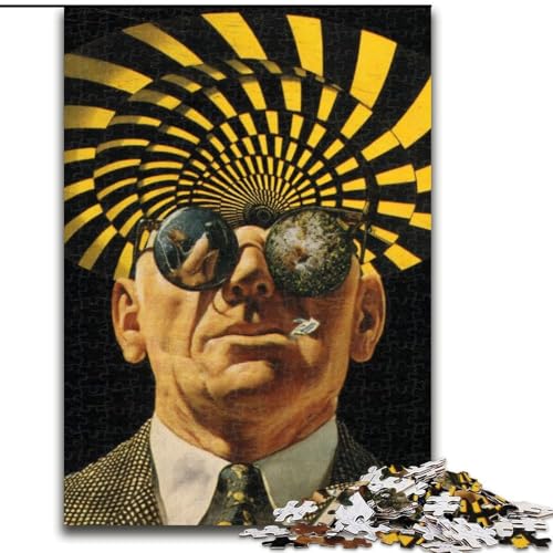 Puzzle für Erwachsene,1000 Teile,psychedelische Kunst aus Holz,perfekte DIY-Kunstdekoration oder Geburtstagsgeschenk,50x75cm,Spaß beim Basteln für die ganze Familie,perfekt für Geburtstage,Feiertage von LYXIANY