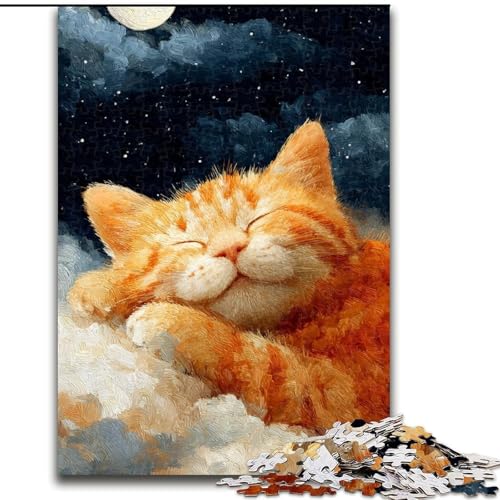 Puzzle für Erwachsene,1000 Teile,schlafende orange Katze,aus Holz,perfekte DIY-Kunstdekoration oder Geburtstagsgeschenk,Spaß beim Basteln für die ganze Familie,perfekt für Geburtstage,Feiertage Puzzle für Erwachsene,1000 Teile,schlafende orange Katze,aus Holz,perfekte DIY-Kunstdekoration oder Geburtstagsgeschenk,Spaß beim Basteln für die ganze Familie,perfekt für Geburtstage,Feiertage von LYXIANY