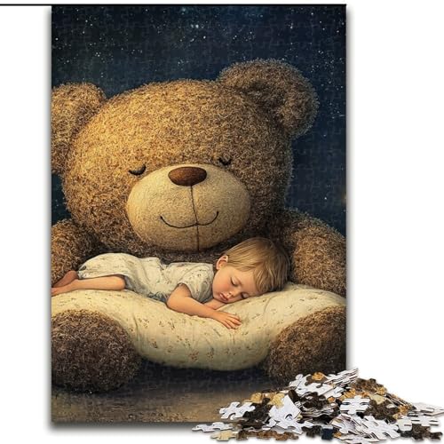 Puzzle für Erwachsene,1000 Teile,schlafender Teddy,aus Holz,perfekte DIY-Kunstdekoration oder Geburtstagsgeschenk,50x75cm,Spaß beim Basteln für die ganze Familie,perfekt für Geburtstage,Feiertage Puzzle für Erwachsene,1000 Teile,schlafender Teddy,aus Holz,perfekte DIY-Kunstdekoration oder Geburtstagsgeschenk,50x75cm,Spaß beim Basteln für die ganze Familie,perfekt für Geburtstage,Feiertage von LYXIANY