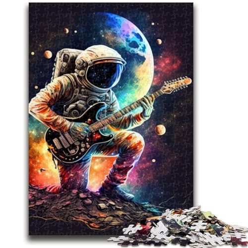 Puzzle für Erwachsene 1000 Astronauten Spielen Gitarre, Lernspiele, Heimdekoration, Lernspiel für Geburtstag, Weihnachten, 50x75cm von LYXIANY