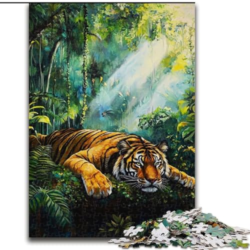 Puzzle für Erwachsene 1000 Dschungeltiger, geeignet für Personen ab 14 Jahren, Lernspiele, Wichtelgeschenke (Größe 50x75cm) von LYXIANY
