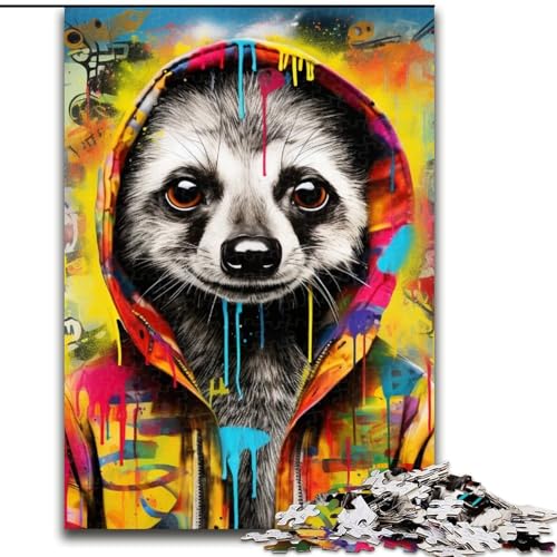 Puzzle für Erwachsene 1000 Erdmännchen-Graffiti-Puzzle 1000 Teile, anspruchsvolles Denkspiel für Teenager, perfekt als Heimdekoration oder Geschenk, 50x75cm Puzzle für Erwachsene 1000 Erdmännchen-Graffiti-Puzzle 1000 Teile, anspruchsvolles Denkspiel für Teenager, perfekt als Heimdekoration oder Geschenk, 50x75cm von LYXIANY