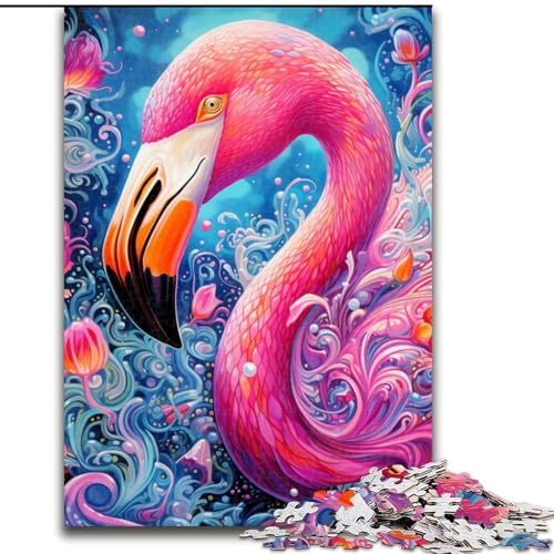 Puzzle für Erwachsene 1000 Flamingo-Puzzle 1000 Teile, anspruchsvolles Denkspiel für Teenager, perfekt als Heimdekoration oder Geschenk, 26x38cm von LYXIANY