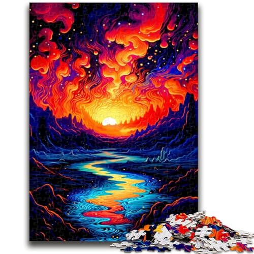 Puzzle für Erwachsene 1000 Landschaftsmalerei Lernspiele Heimdekoration Lernspiel für Geburtstag, Weihnachten 50x75cm von LYXIANY