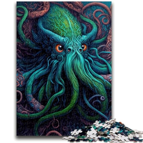 Puzzle für Erwachsene 1000 Oktopus-Lernspiele, Heimdekoration, Lernspiel für Geburtstag, Weihnachten, 38x26cm von LYXIANY