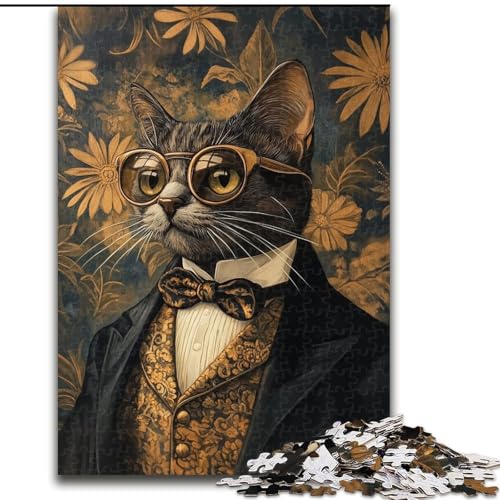 Puzzle für Erwachsene 1000 Puzzles Katze Edel, Lernspielzeug Ganze Familie Für Und 14 Jahre Alt (Größe 26x38cm) von LYXIANY