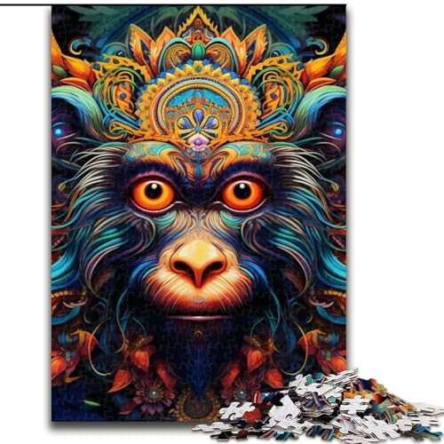 Puzzle für Erwachsene 1000 Teile, Psychedelic Monkey Puzzle, 1000 Teile, anspruchsvolles Denkspiel für Teenager, perfekt als Heimdekoration oder Geschenk, 50x75cm Puzzle für Erwachsene 1000 Teile, Psychedelic Monkey Puzzle, 1000 Teile, anspruchsvolles Denkspiel für Teenager, perfekt als Heimdekoration oder Geschenk, 50x75cm von LYXIANY
