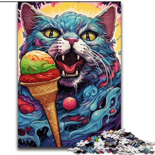 Puzzle für Erwachsene 1000 Teile, Psychedelische Katze, Puzzle 1000 Teile, Herausforderndes Denkspiel für Teenager, Perfekt für Heimdekoration oder Geschenk, 50x75cm Puzzle für Erwachsene 1000 Teile, Psychedelische Katze, Puzzle 1000 Teile, Herausforderndes Denkspiel für Teenager, Perfekt für Heimdekoration oder Geschenk, 50x75cm von LYXIANY