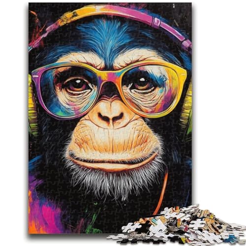 Puzzle für Erwachsene 1000 Teile AFFE mit Kopfhörer Lernspiele DIY-Spielzeug ganze Familie 50x75cm Puzzle für Erwachsene 1000 Teile AFFE mit Kopfhörer Lernspiele DIY-Spielzeug ganze Familie 50x75cm von LYXIANY