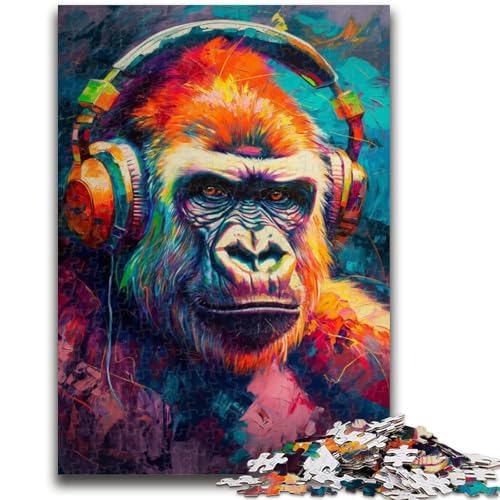 Puzzle für Erwachsene 1000 Teile AFFE mit Kopfhörer Lernspiele Lernspiel für Geburtstag, Weihnachten für und ab 14 Jahren 26x38cm Puzzle für Erwachsene 1000 Teile AFFE mit Kopfhörer Lernspiele Lernspiel für Geburtstag, Weihnachten für und ab 14 Jahren 26x38cm von LYXIANY