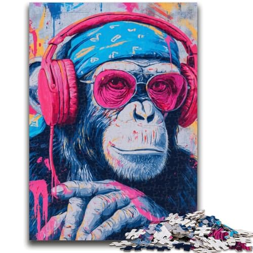 Puzzle für Erwachsene 1000 Teile AFFE mit Kopfhörer für Kinder ab 14 Jahren Spielspielzeug, ganze Familie eignet 50x75cm Puzzle für Erwachsene 1000 Teile AFFE mit Kopfhörer für Kinder ab 14 Jahren Spielspielzeug, ganze Familie eignet 50x75cm von LYXIANY