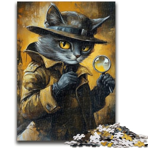 Puzzle für Erwachsene 1000 Teile Detektivkatze für und ab 14 Jahren Mitmachspiel Weihnachtsspiel Geschenke 50x75cm Puzzle für Erwachsene 1000 Teile Detektivkatze für und ab 14 Jahren Mitmachspiel Weihnachtsspiel Geschenke 50x75cm von LYXIANY