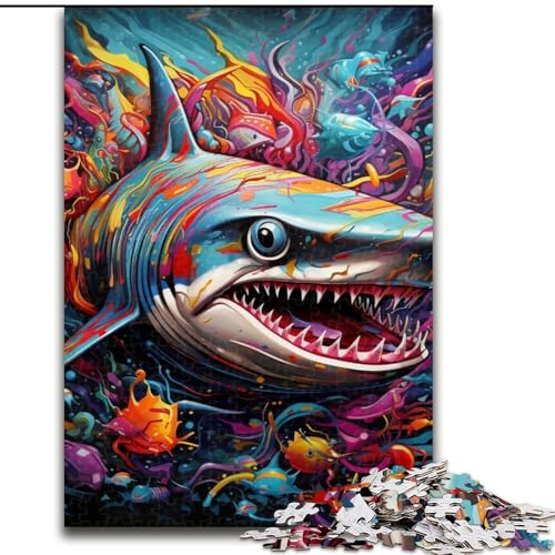 Puzzle für Erwachsene 1000 Teile Hai 1000-teiliges Puzzle Herausforderndes Denkspiel für Teenager, Spaß am Familienspieleabend 50x75cm Puzzle für Erwachsene 1000 Teile Hai 1000-teiliges Puzzle Herausforderndes Denkspiel für Teenager, Spaß am Familienspieleabend 50x75cm von LYXIANY